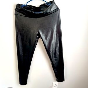 Black leather leggings pants. Nice condition.,